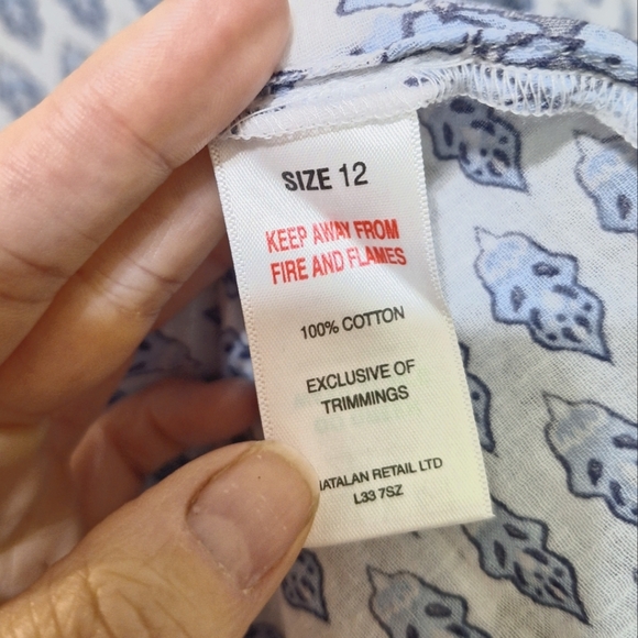 PAPAYA Women's Cotton western fringe sheer embroidered long-sleeved shirt blue - Picture 6 of 9